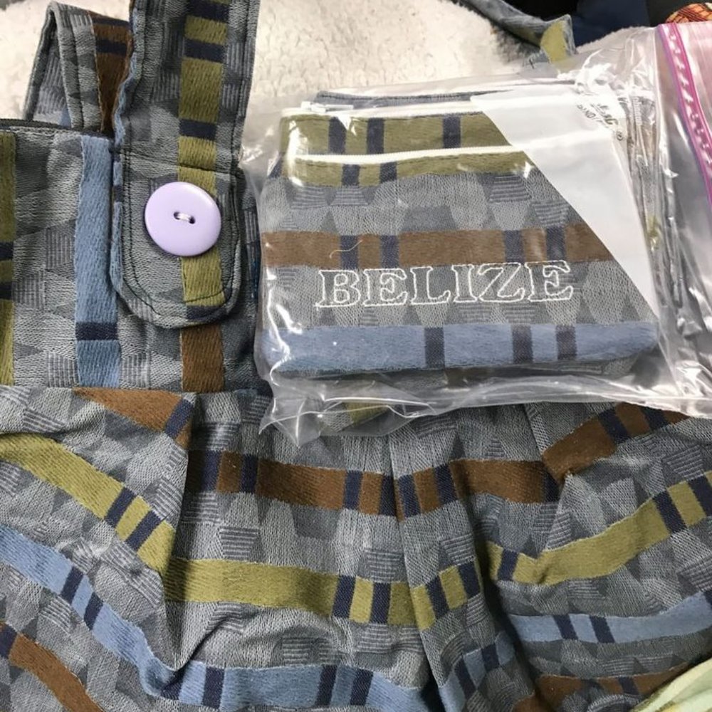 Blue Multicolored Belize Coin Purses
